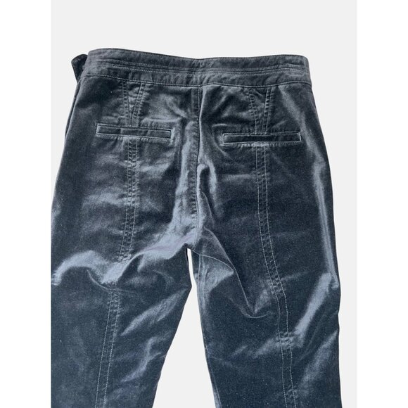 Anthropologie Black The Essential Slim Velvet Straight Pants US 0 UK 4 EU 32 - Picture 6 of 16